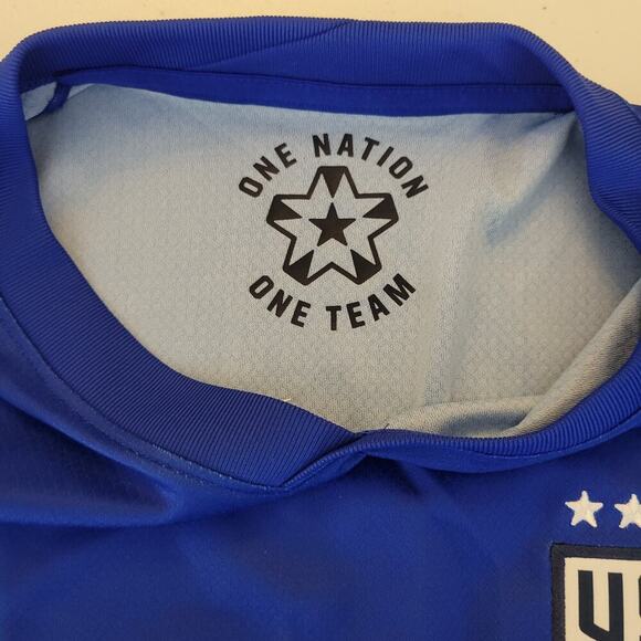 Nike USA 2024 Home Soccer Jersey Womens Large Blue Red Dri Fit Wicking Stretch - Picture 5 of 9